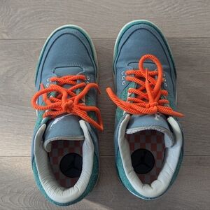 Blue and Orange Sneakers